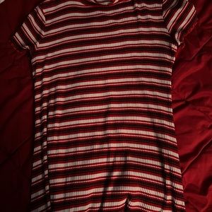 red stripped dress